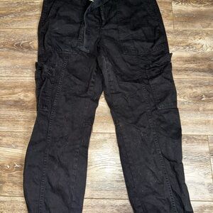 Banana Republic Men's Black Cargo Pants - Utility Pocket Design